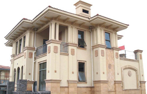 仿石漆仿石層抗水性良好，穩(wěn)定著色，不發(fā)白，無色差